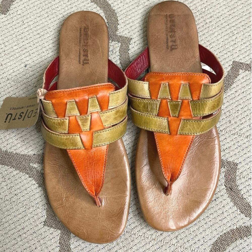 Bed Stu Yoli Pecan Rustic Nectar women's Leather sandals. Size 11, MSRP $165